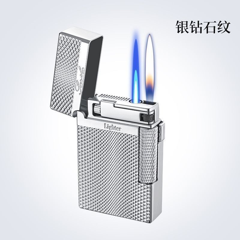 Windproof gold Jet Flame Smoking Lighters feuerzeug cigar torch Piezoelectric Ignition lighter GAS encendedor  Lighter