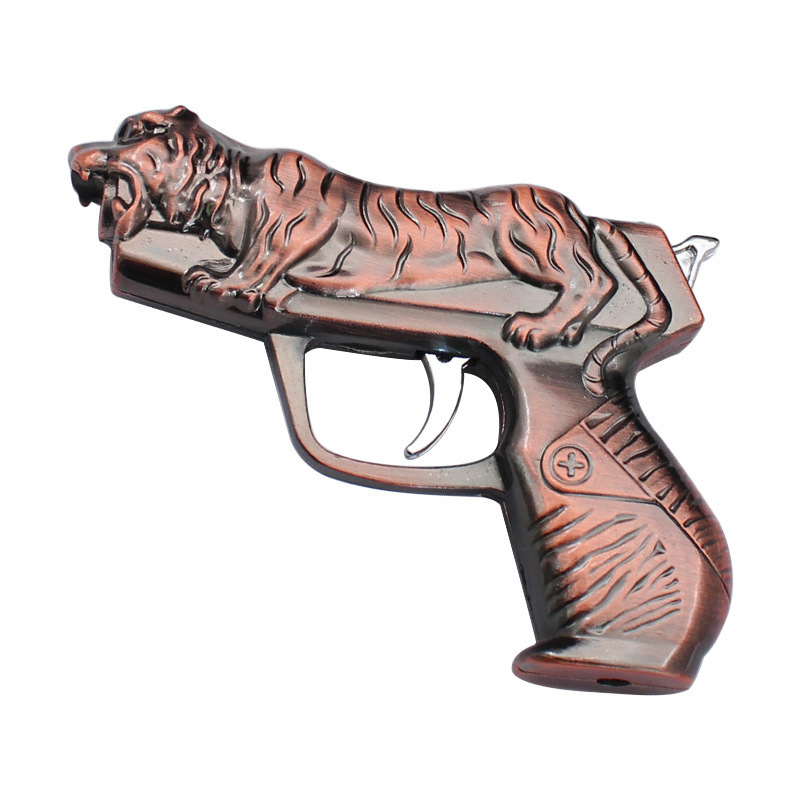 Tiger shape gun with laser windproof gas torch lighter gas lighter gun mini gun lighter