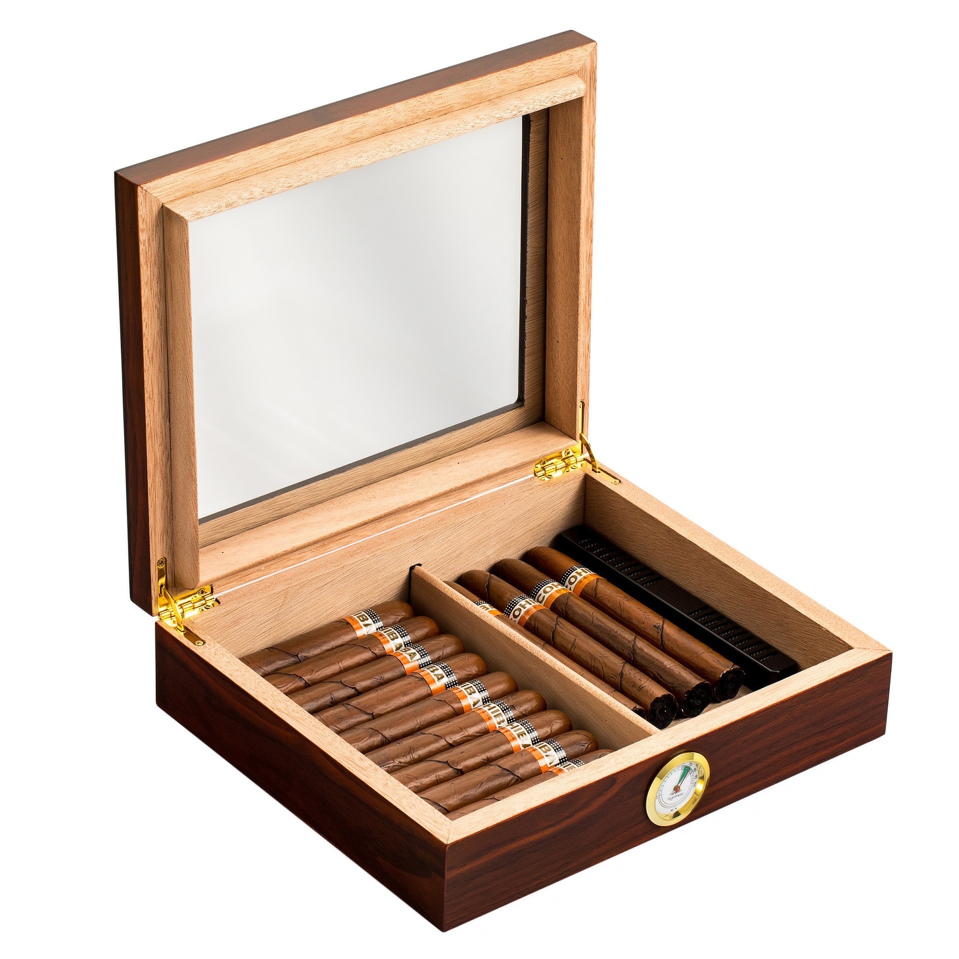 wholesale Okoume wooden cigar Gift boxes customize logo for Cigar Storage Case carry case cigarette