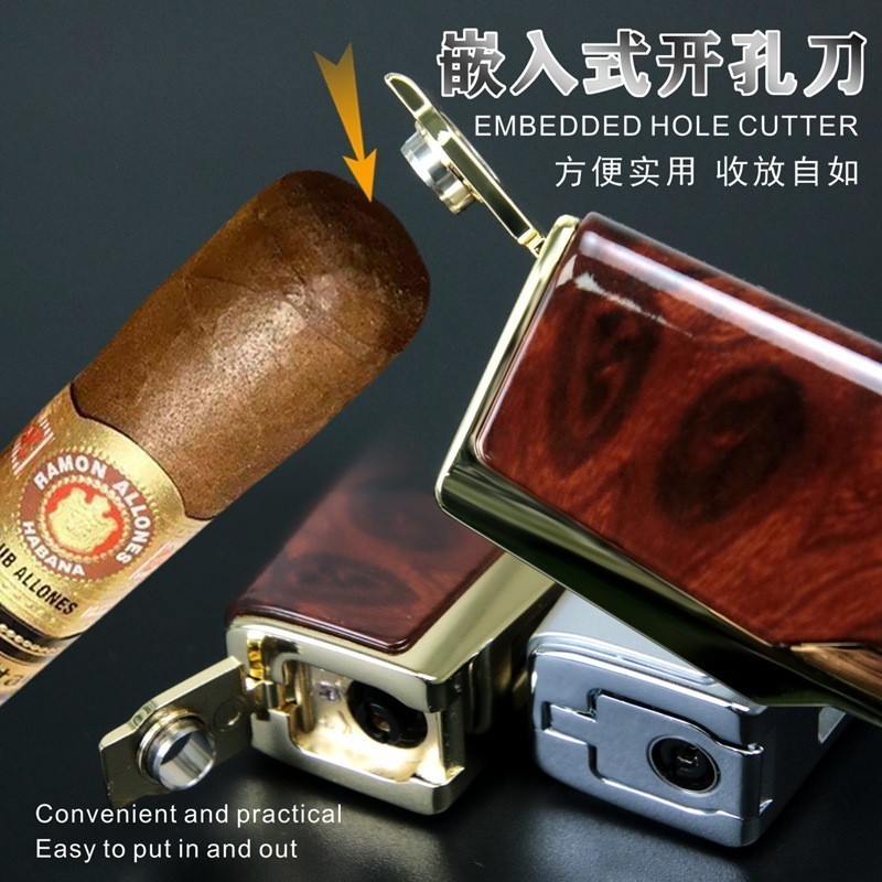 high quality rustic cigarette holder lighter bulk buying cool gas lighter aesthetic cigar lighter 4 jet