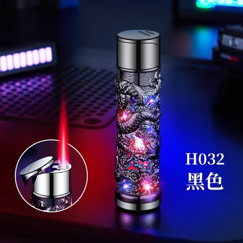 2024 year wholesale zinc ally engrave pink flame refill gas dragon lighter luxury dragon torch lighter