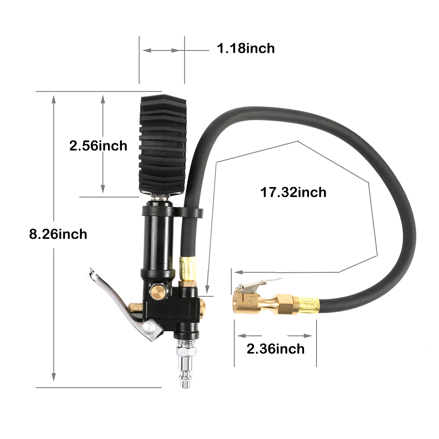 Top Sales Heavy Duty Tire Pressure Gauge Digital Tire Inflator with Pressure Gauge Set Auto OEM Tools