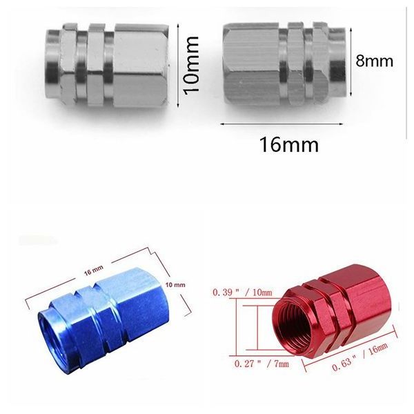 Colorful  Aluminum Tire Valve Caps High Quality Tire Valve Stem Caps For Cars and Trucks