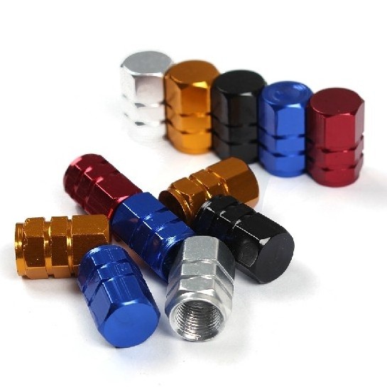 Colorful  Aluminum Tire Valve Caps High Quality Tire Valve Stem Caps For Cars and Trucks