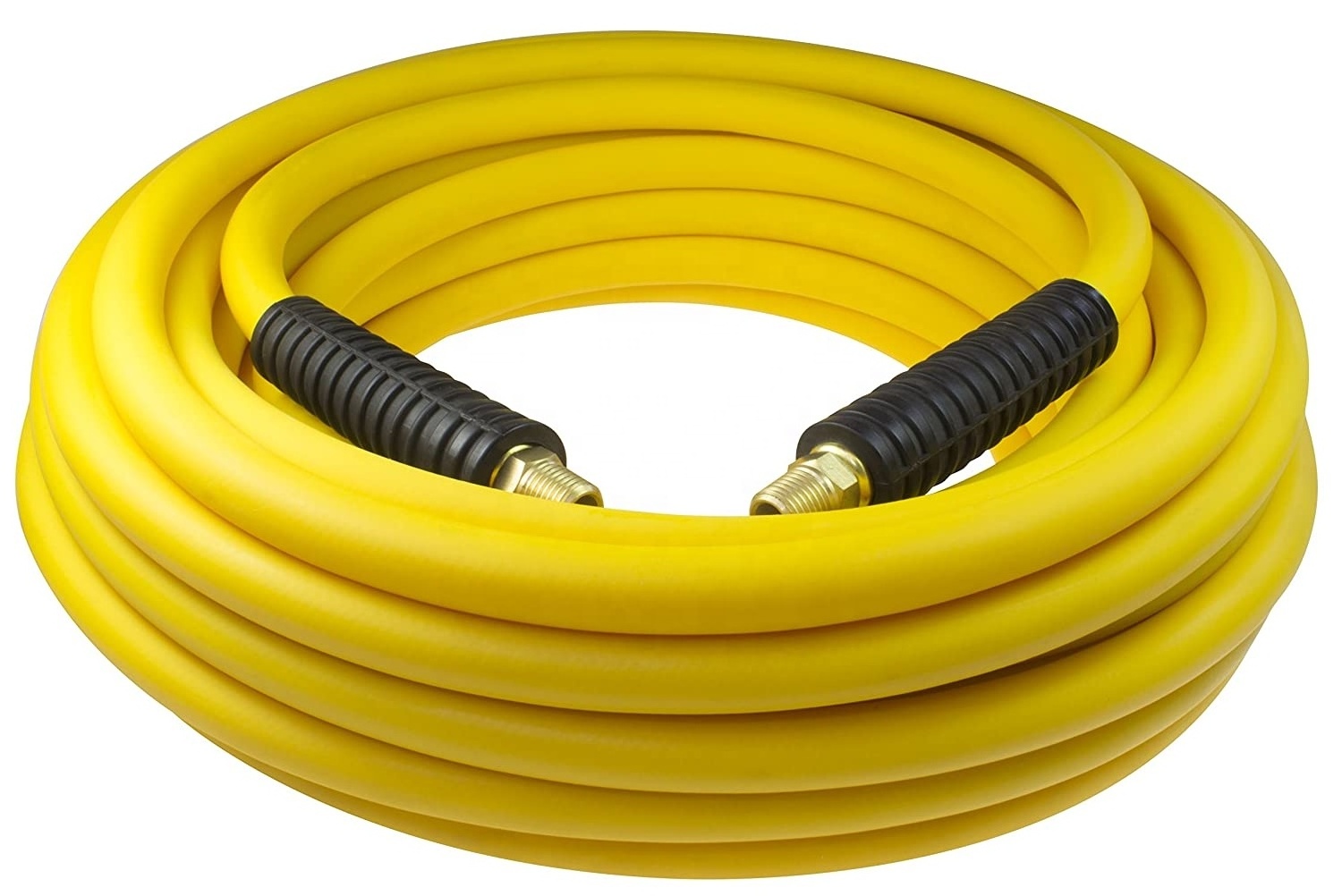 300 PSI 3/8 inch x 50 ft  Heavy Duty Hybrid Air Hose with 1/4'' MNPT Fittings,  Lightweight Air Compressor Hose