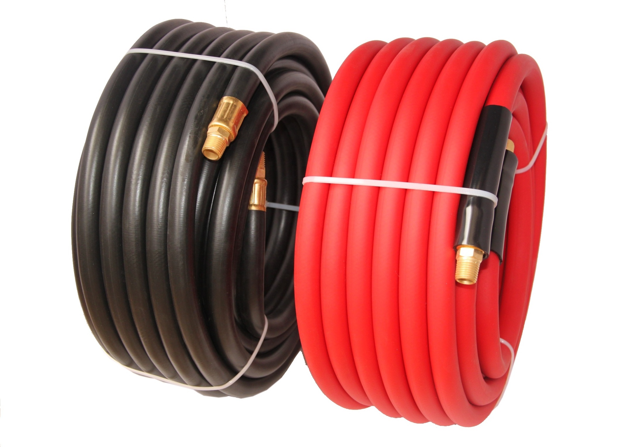 300 PSI 3/8 inch x 50 ft  Heavy Duty Hybrid Air Hose with 1/4'' MNPT Fittings,  Lightweight Air Compressor Hose