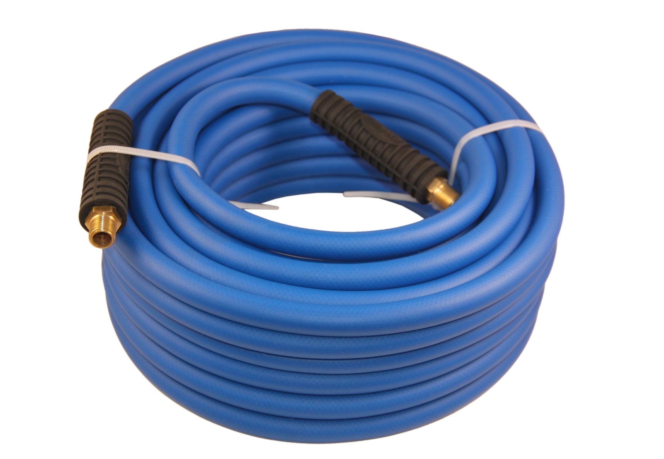 300 PSI 3/8 inch x 50 ft  Heavy Duty Hybrid Air Hose with 1/4'' MNPT Fittings,  Lightweight Air Compressor Hose