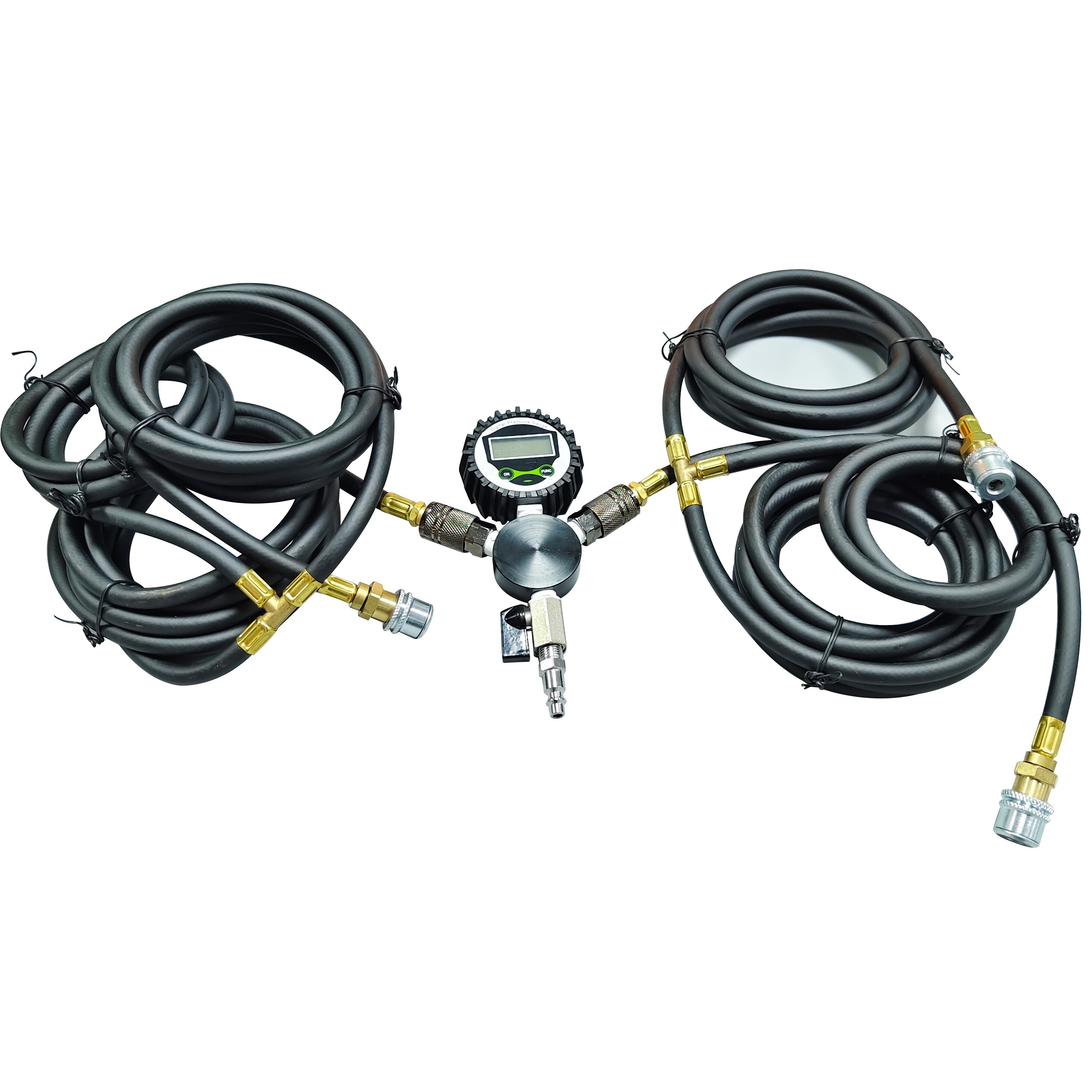 Digital gauge 4 Way Manifolds with Hose Air Up and Down Tire Inflate Deflator System for Off Road  accessories