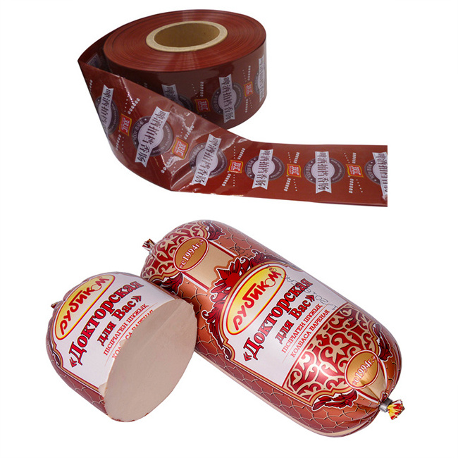 Small Quantity Request Food Grade Logo Flexography Printing Artificial Sausage Casings For Sausages