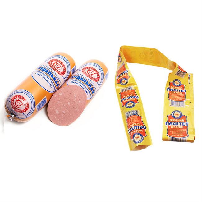 Sausage Casing Wholesale Different Colours Big Size Flexography Printing Plastic Artificial Sausage Casing