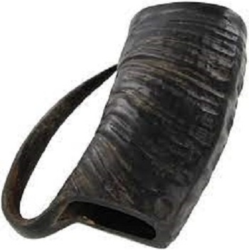 Premium Quality 600ml Natural Buffalo Horn Mug Steel Viking Drinking Horn for Coffee and Beer for Drinkware Items