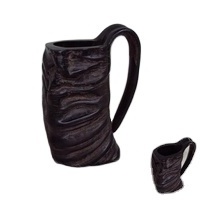 Premium Quality 600ml Natural Buffalo Horn Mug Steel Viking Drinking Horn for Coffee and Beer for Drinkware Items