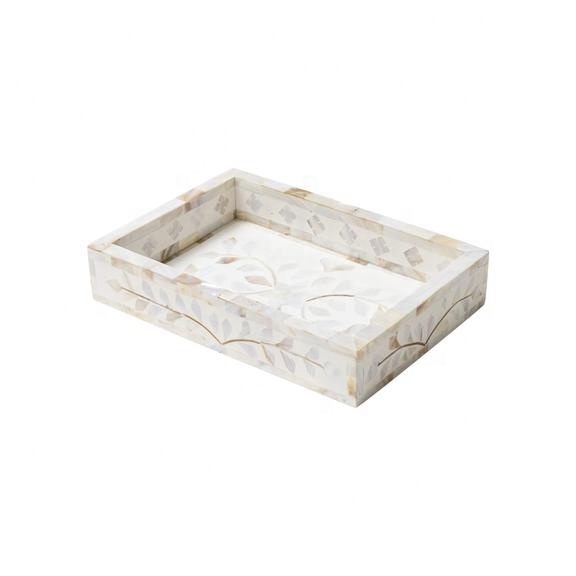 High Quality Bone Inlay Serving Tray For Kitchenware And Tabletop Restaurant Wood Bone Inlay Serving Tray