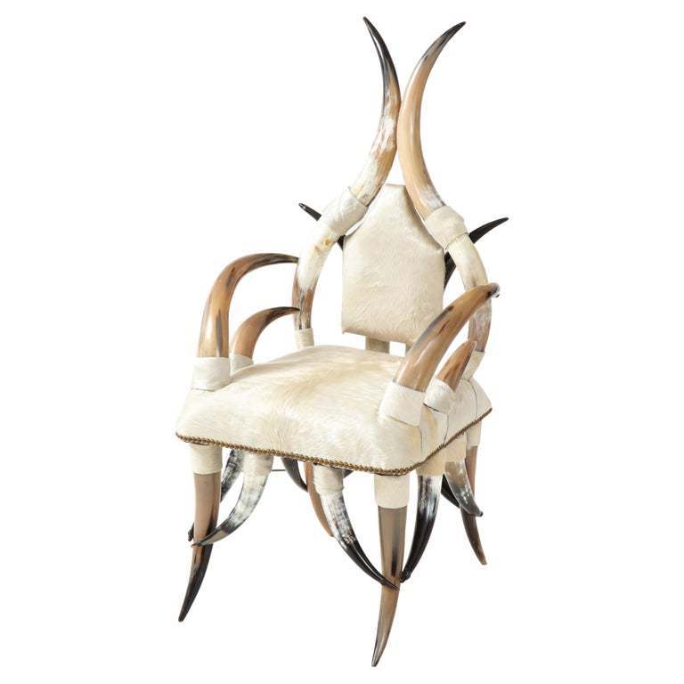 Authentic Ox Horn Chair Comfortable Ox Horn Chair Designable and Antic Strong Natural Polished Cow Ox Horn Chair