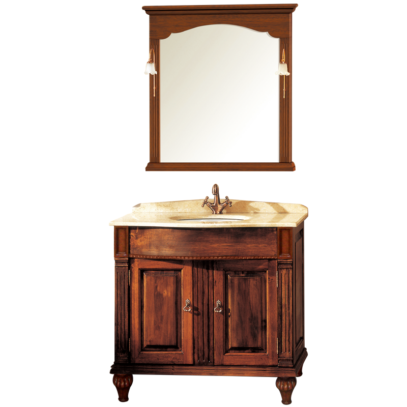 GODI European luxury classic complete set bathroom vanities cabinet italian french style antique solid wood bathroom vanity