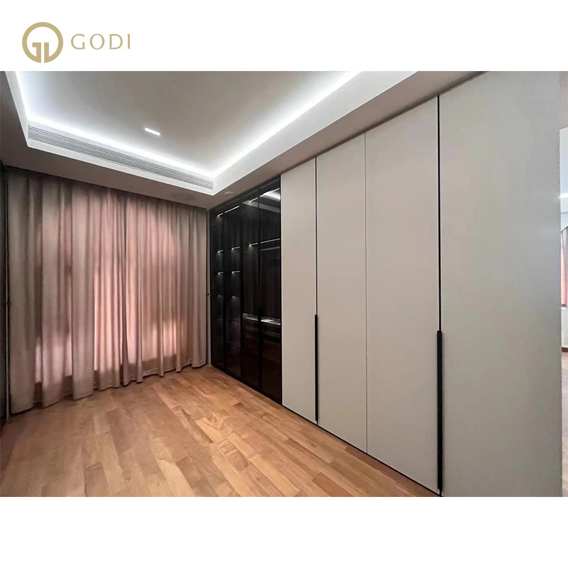 GODI Modern Wooden Board Modular custom Closet Wardrobe Set Customized systems organizer Bedroom wardrobe Closet