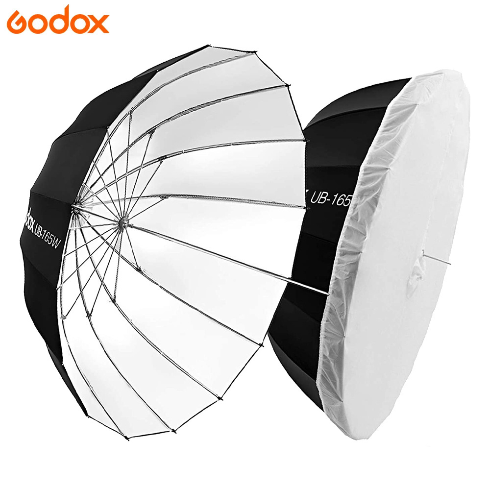 Godox UB-165W Umbrella Inner White Parabolic Deep Reflective Umbrella Studio Soft Light Umbrella for Photography Video Shooting