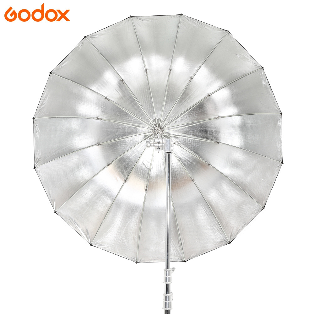 Godox UB-130S 51Inch130cm inner silvery Parabolic Black Reflective Umbrella Studio Light Umbrella for Photography Video Shooting