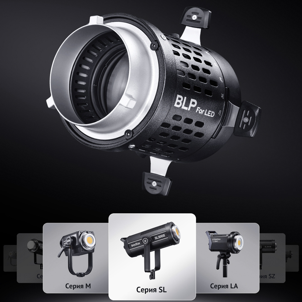 Godox BLP LED Spotlight Attachment Bowens Mount Photography Light Condenser Projection Lens Modifier Art Special Effects