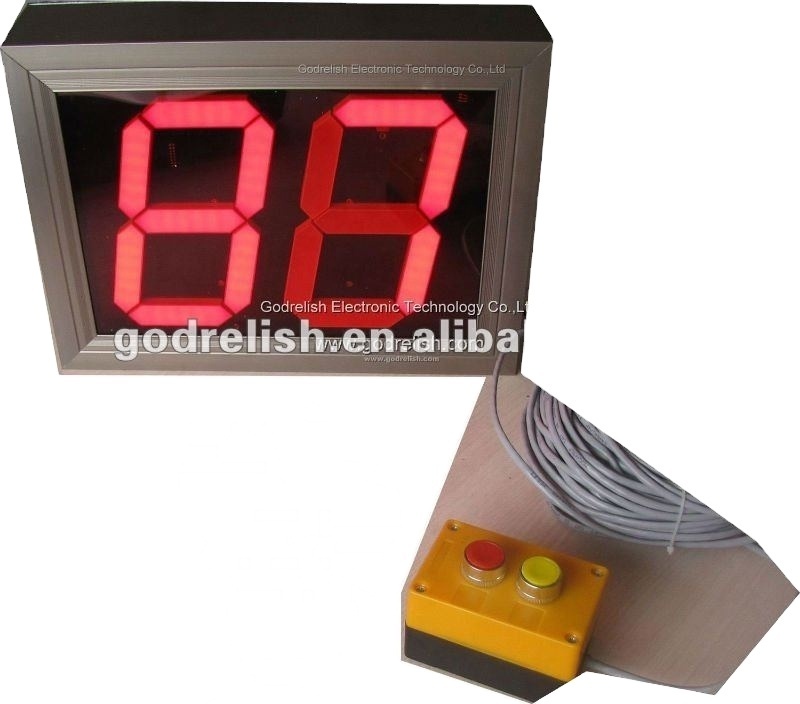 Godrelish red 2 digits 7 segment LED display counter