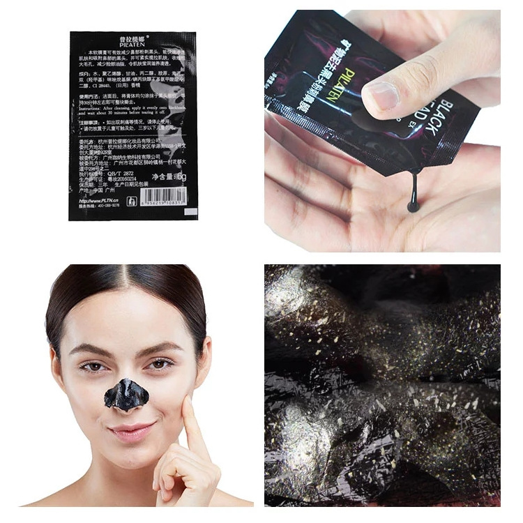 Skin Care Bamboo Charcoal Blackhead Remove Strip Peel Off Nose Mask