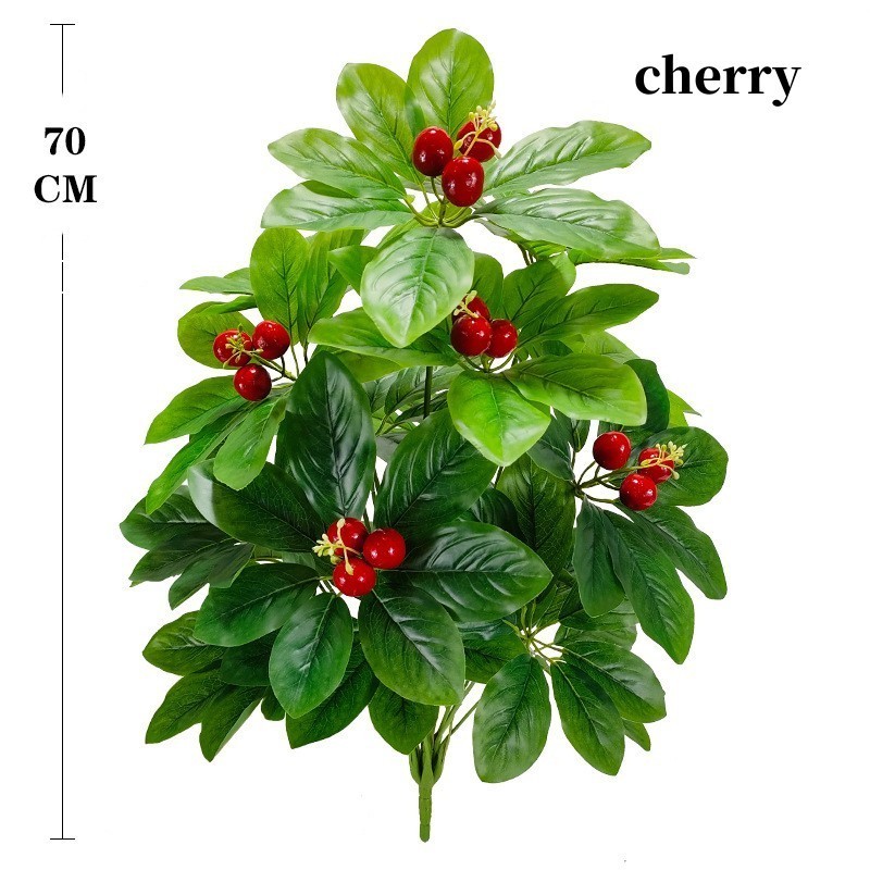 Artificial Plants Small Tree Home Garden Decoration Bonsai 18 Leaves Artificial Money Tree with Fruit