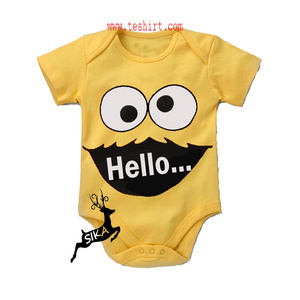 baby  clothing beautiful baby onesie/ropa de bebes/snap crotch baby romper eco friendly substantial baby clothing tirupur india