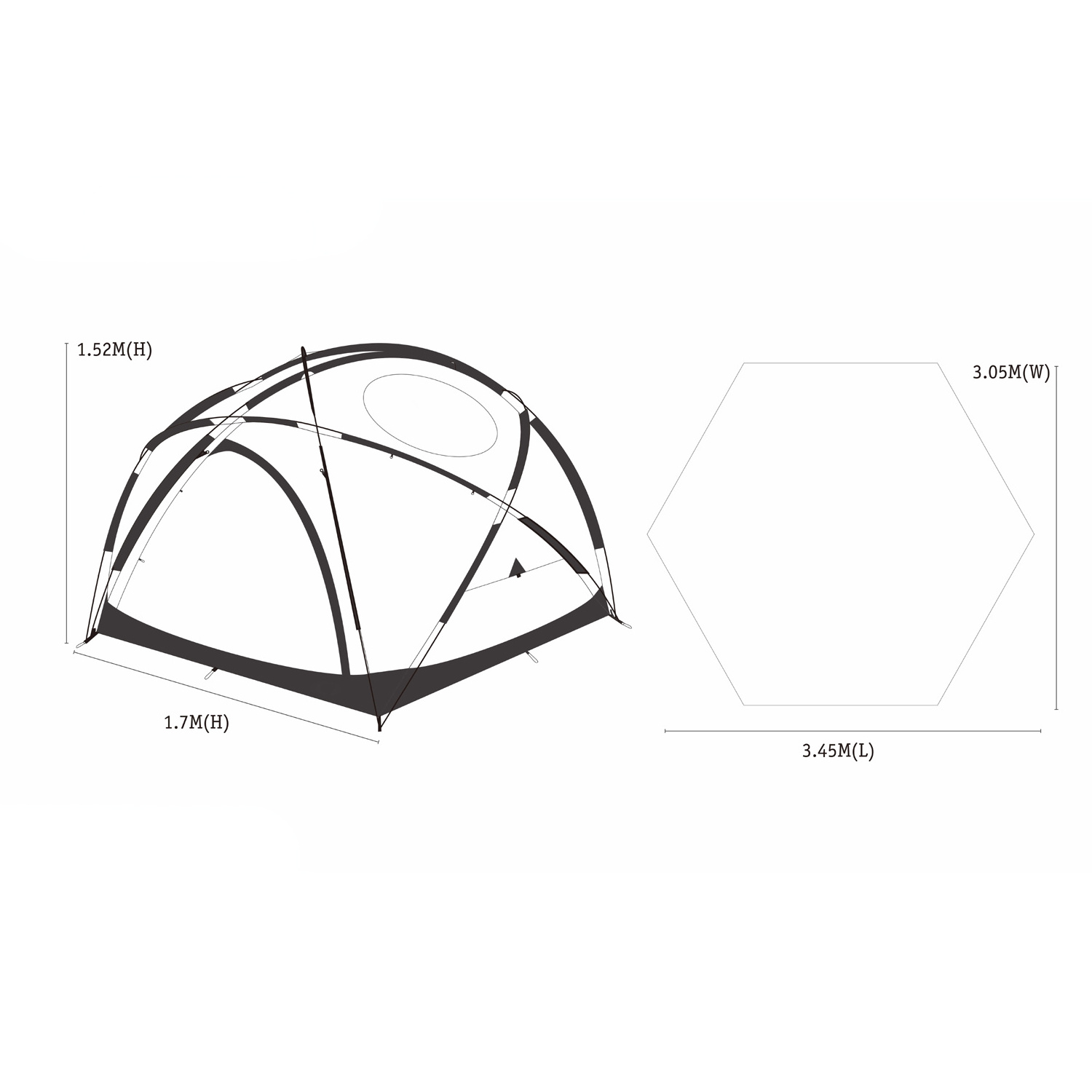 New Style Star Camping Dome Tent with Extended Vestibule Outdoor Hiking Ultralight Luxury Party Family Spherical Tent For Travel