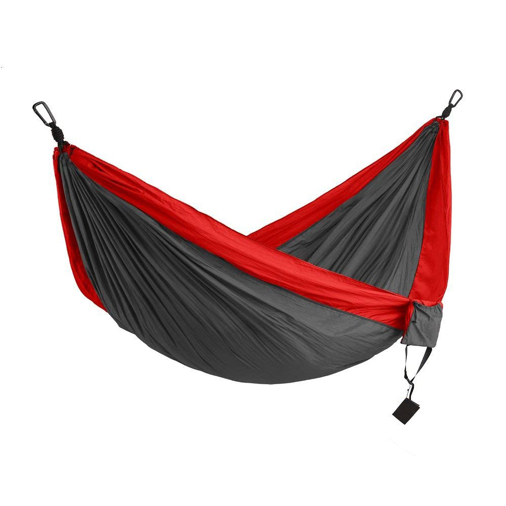 Double Camping Hammock with Tree Straps Lightweight Nylon Parachute Hammock For Backpacking Travel Portable Nylon Hammocks