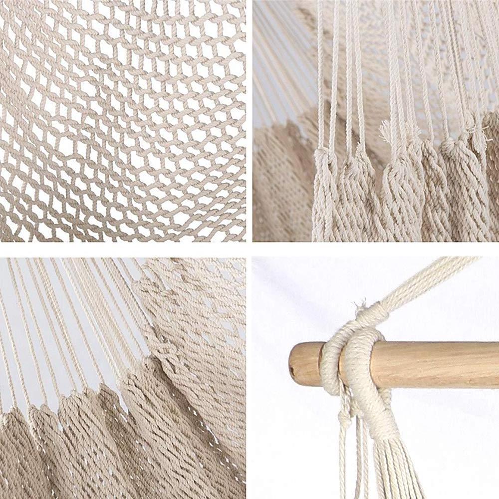 Cotton Netting Swing Chair Hammock Outdoor Portable Compact Hanging Hammock Canvas Rope Weave Mesh Macrame Hammock