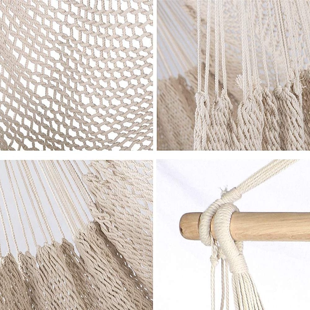 Macrame Garden Patio Swinging Chairs With Tassels Indoor Ceiling Netting Hanging Chair Soft-Spun Cotton Rope Weaving Chair