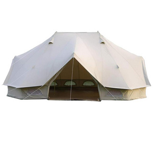 High Quality Outdoor Leisure Safari Tent Luxury Canvas Glamping Family Camping Tent Waterproof Large Glamping Tent Manufacturers