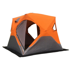 Winter Warm Ice Fishing Tent Instant Automatic Camping Winter Cube Fishing Insulated Thermal Tent