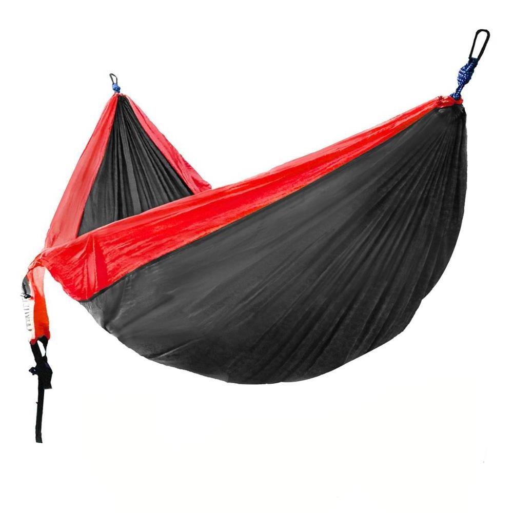 Nylon Camping Hammock Outdoor Double Person Travel Leisure Hammock Bed Ultralight Hammock Hanging Swing chair Bed