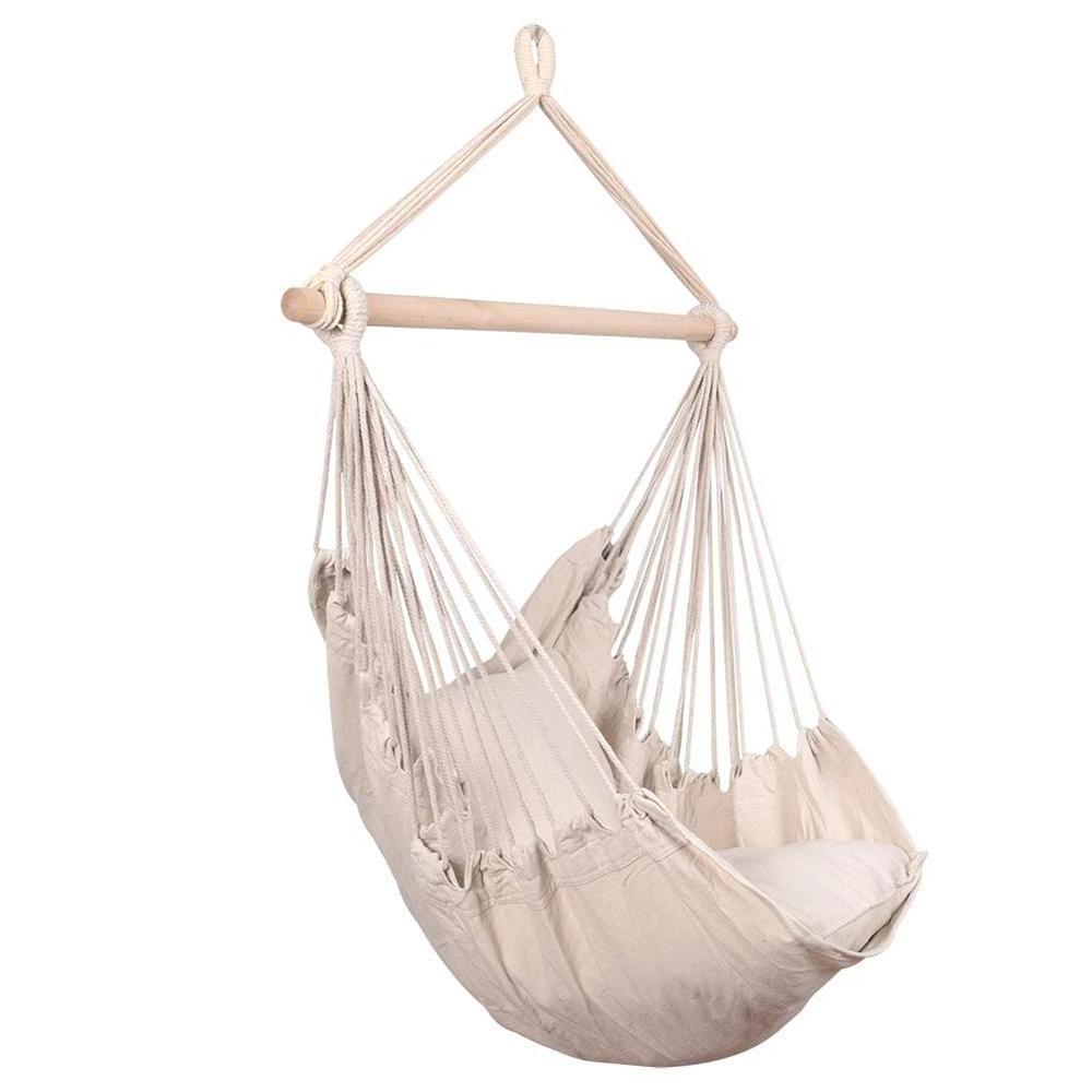 Customized Outdoor Camping Swing Chair Hammock Macrame Hanging Hammock Folding Indoor Kids Play Cotton Hammock Chair