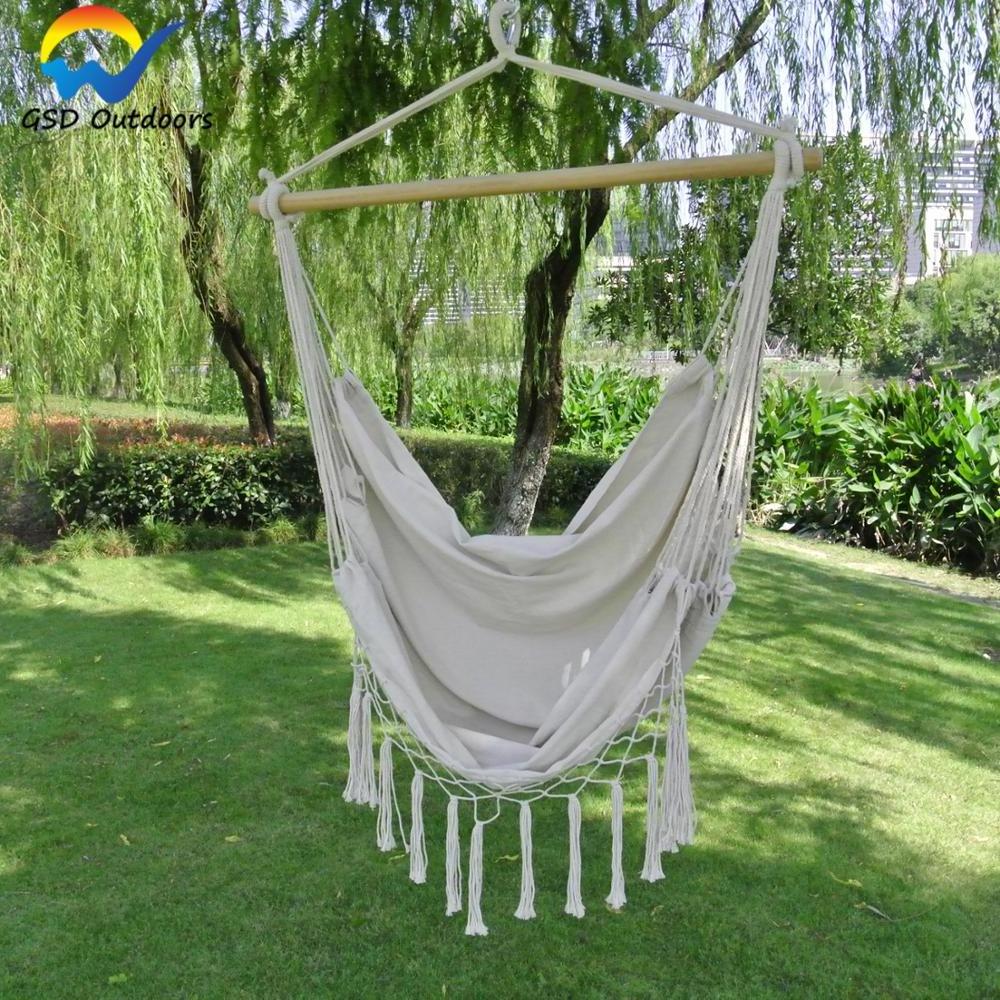 Wholesale Cheap Garden Hanging Rope Hammock Chair Porch Swing Seat Chair for Yard Porch Patio Hanging Chair Swing Hammock