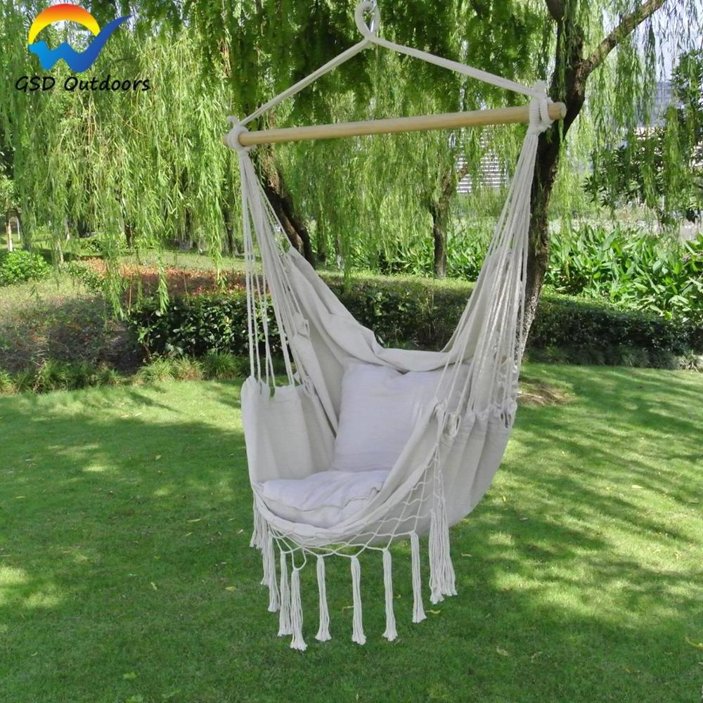 Wholesale Cheap Garden Hanging Rope Hammock Chair Porch Swing Seat Chair for Yard Porch Patio Hanging Chair Swing Hammock