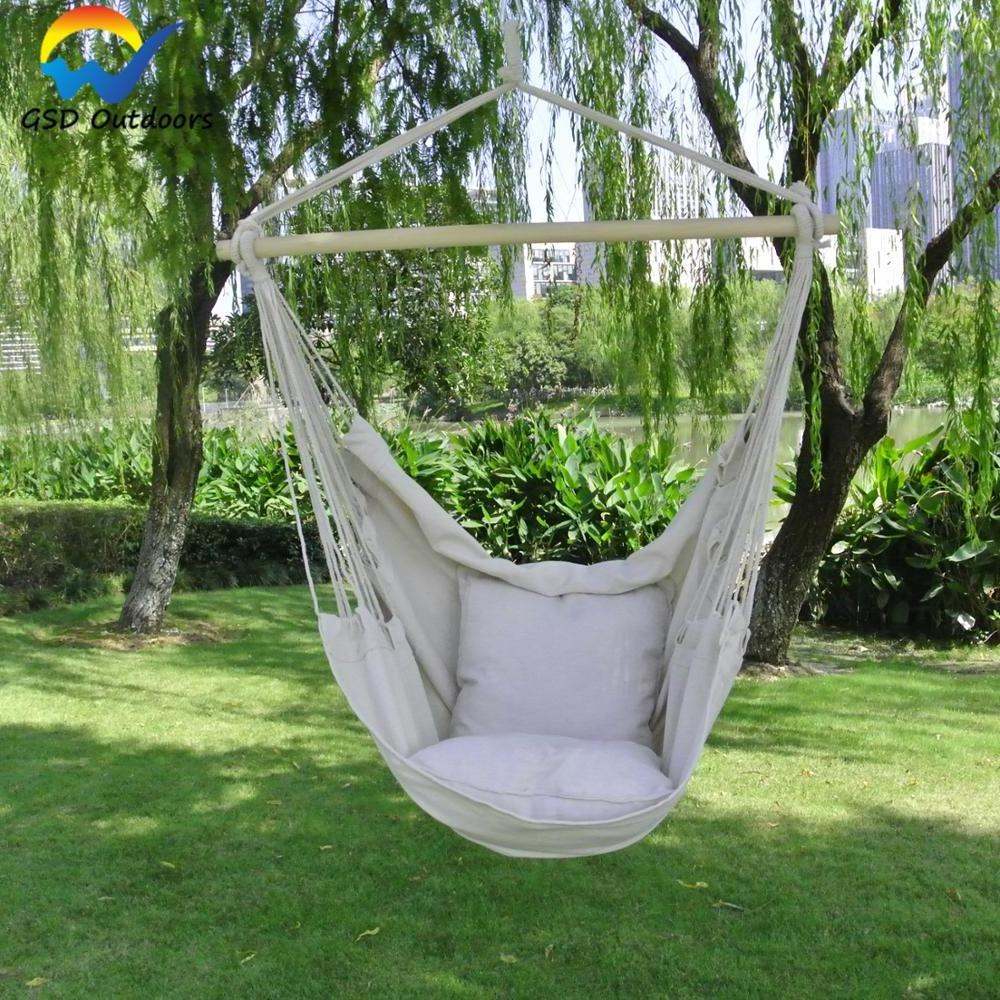 Hanging Chair Swing Hammock Indoor Hammock Swing Chair with 2 Extra Padded Cushions Outdoor All Season hanging swing Chairs