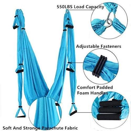 Aerial Yago Hammock 6 Handle Strap Premium Aerial Silk Hammock for Antigravity Inversion Exercises Ultralight Swing Hammock