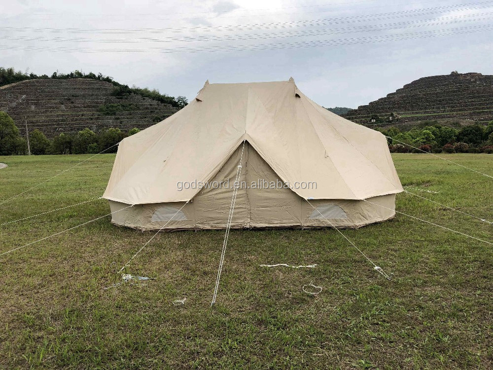 High Quality Outdoor Leisure Safari Tent Luxury Canvas Glamping Family Camping Tent Waterproof Large Glamping Tent Manufacturers