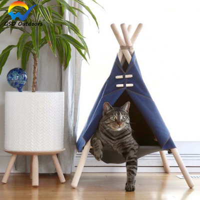 New Style Indoor Felt Pet Tent Teepee Pet Toy Pet House Dog Bed Dog Tent Indian Cat Play Cotton Tipi Tent