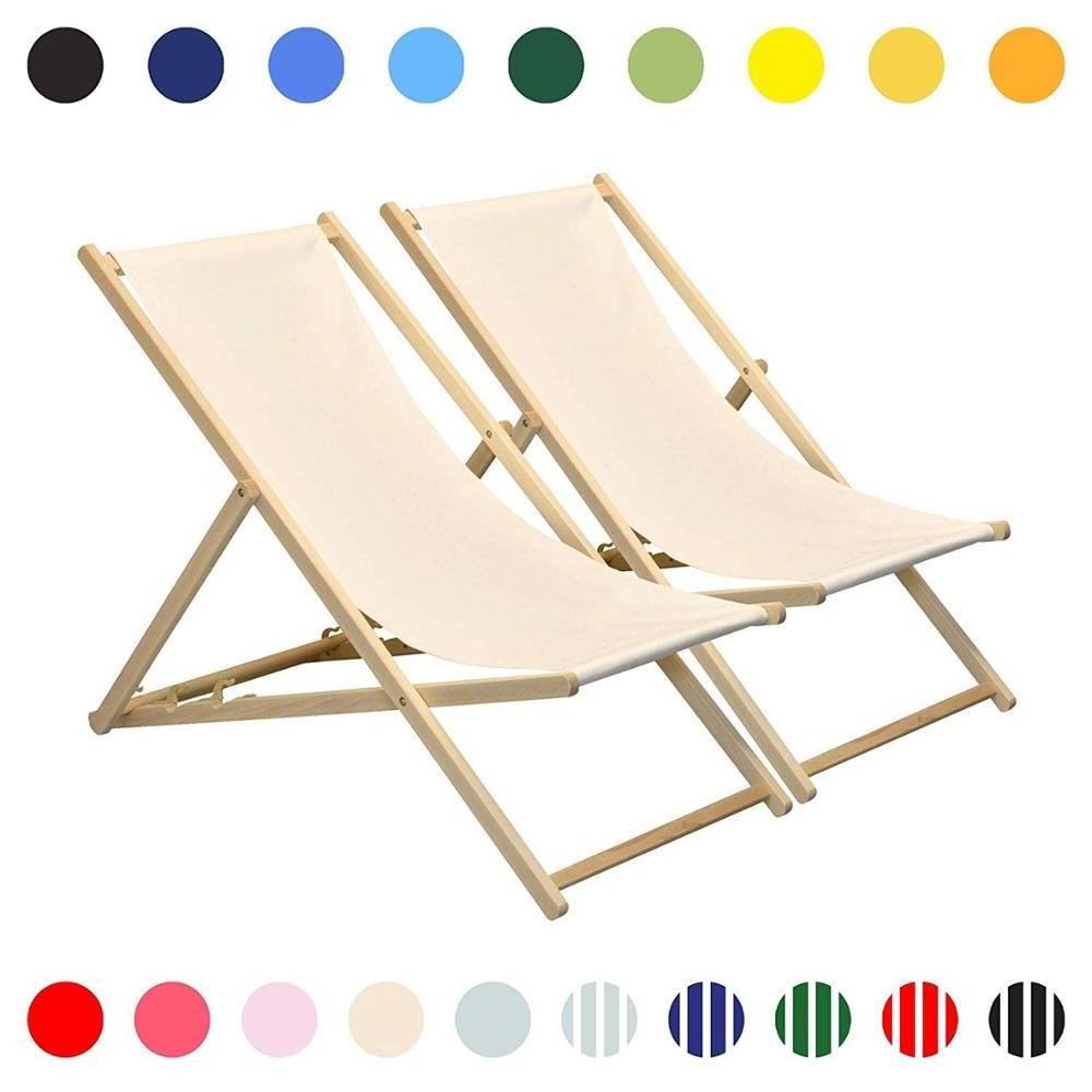 China Manufacturer Outdoor Folding Adjustable Beach Garden Wooden Deck Chairs Traditional Wood Beach Camping Chair