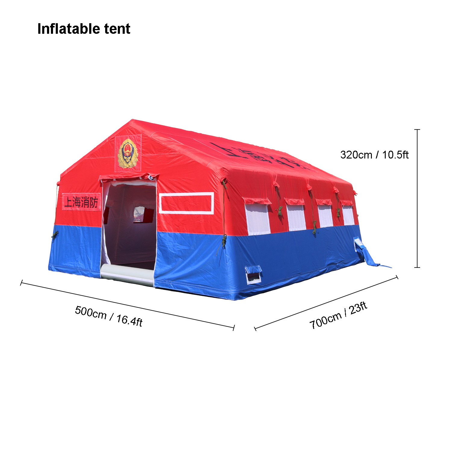 GodsWord Factory Inflatable Medical Refugee Tent Outdoor Large Unhcr Fire Relief Disaster Air Tent For Earthquake