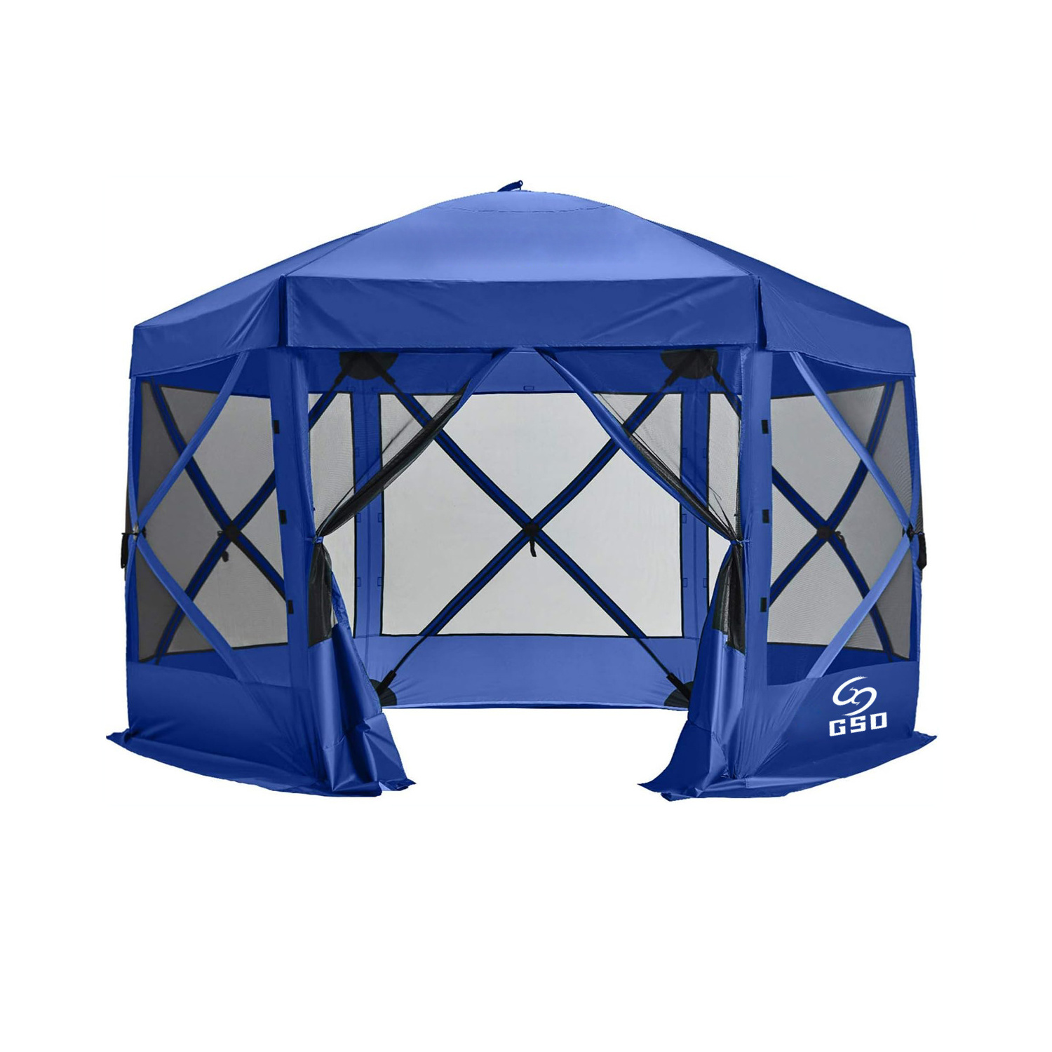 GodsWord Style Outdoor Camping Hexagonal Automatic Canopy Dome Tent 5-6 Person Portable Gazebo Family Party Screen Pop Up Tent