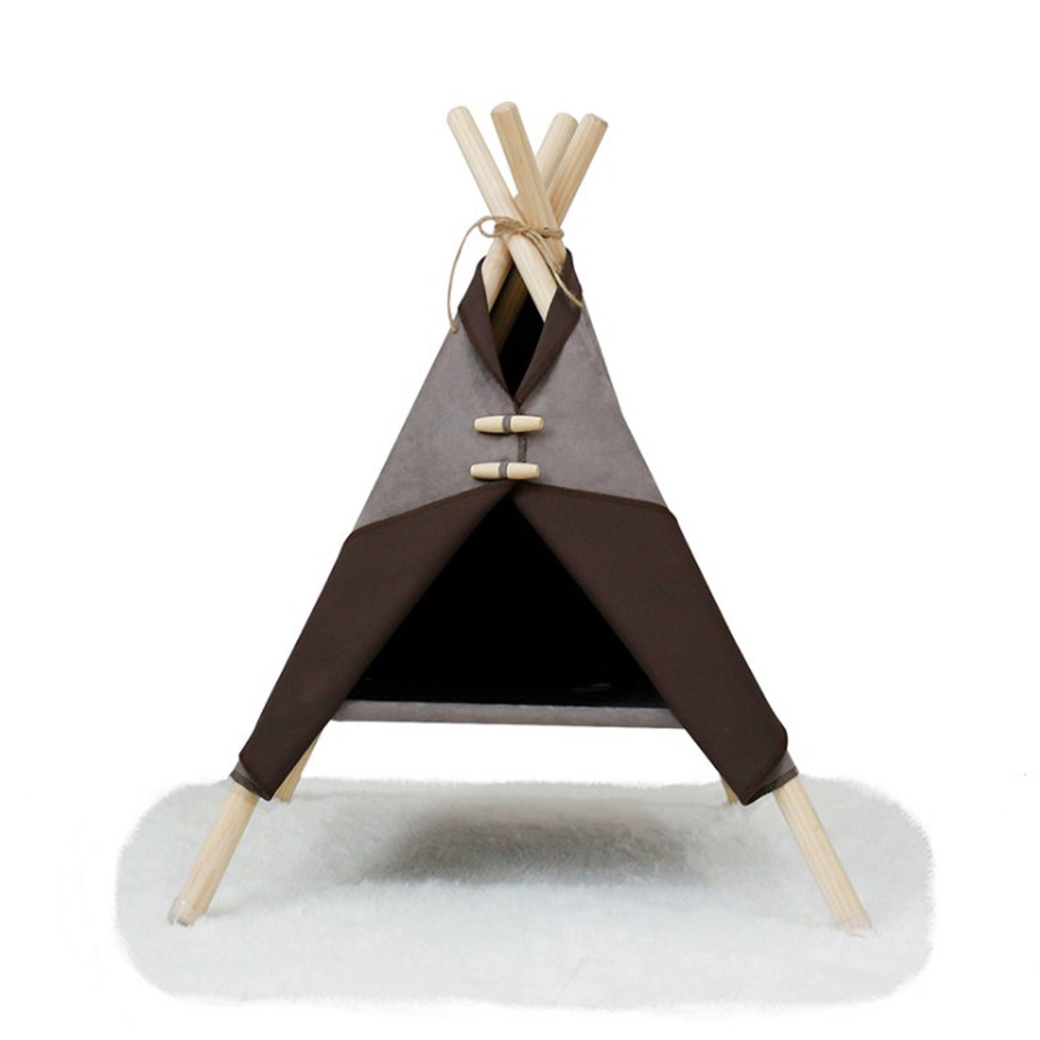 New Style Indoor Felt Pet Tent Teepee Pet Toy Pet House Dog Bed Dog Tent Indian Cat Play Cotton Tipi Tent