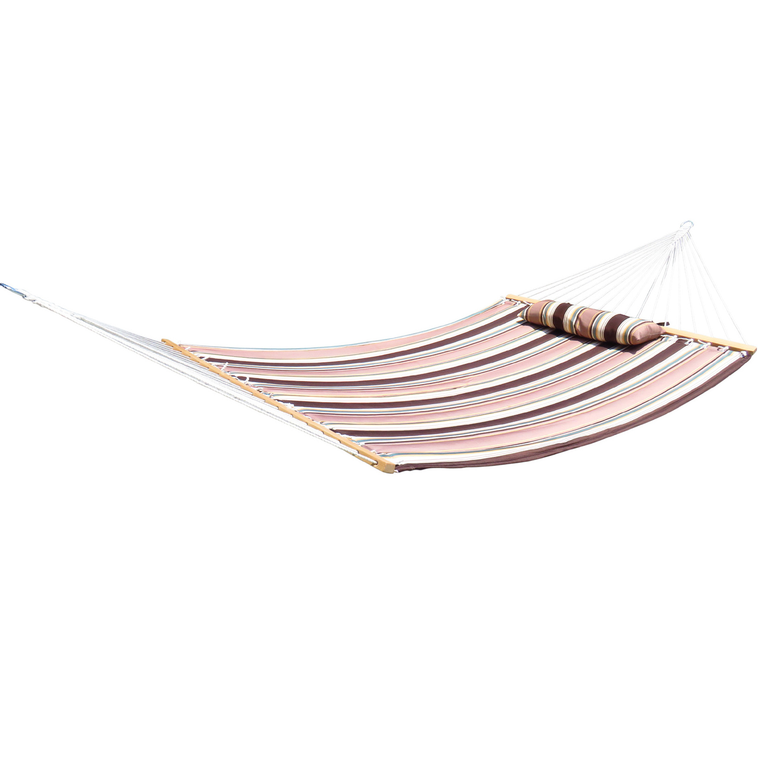 GSD Outdoor Garden Double Folding Hammock Cotton Hanging Swing Bed Hammock with Spreader Bar Customized Camping Hammock Bed