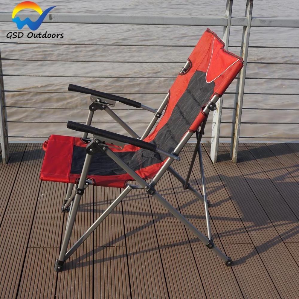 GSD Outdoor Folding Chair for Camping Beach Lounger Chair Adjustable Backrest Wholesale Heavy Duty Waterproof Reclining Chair