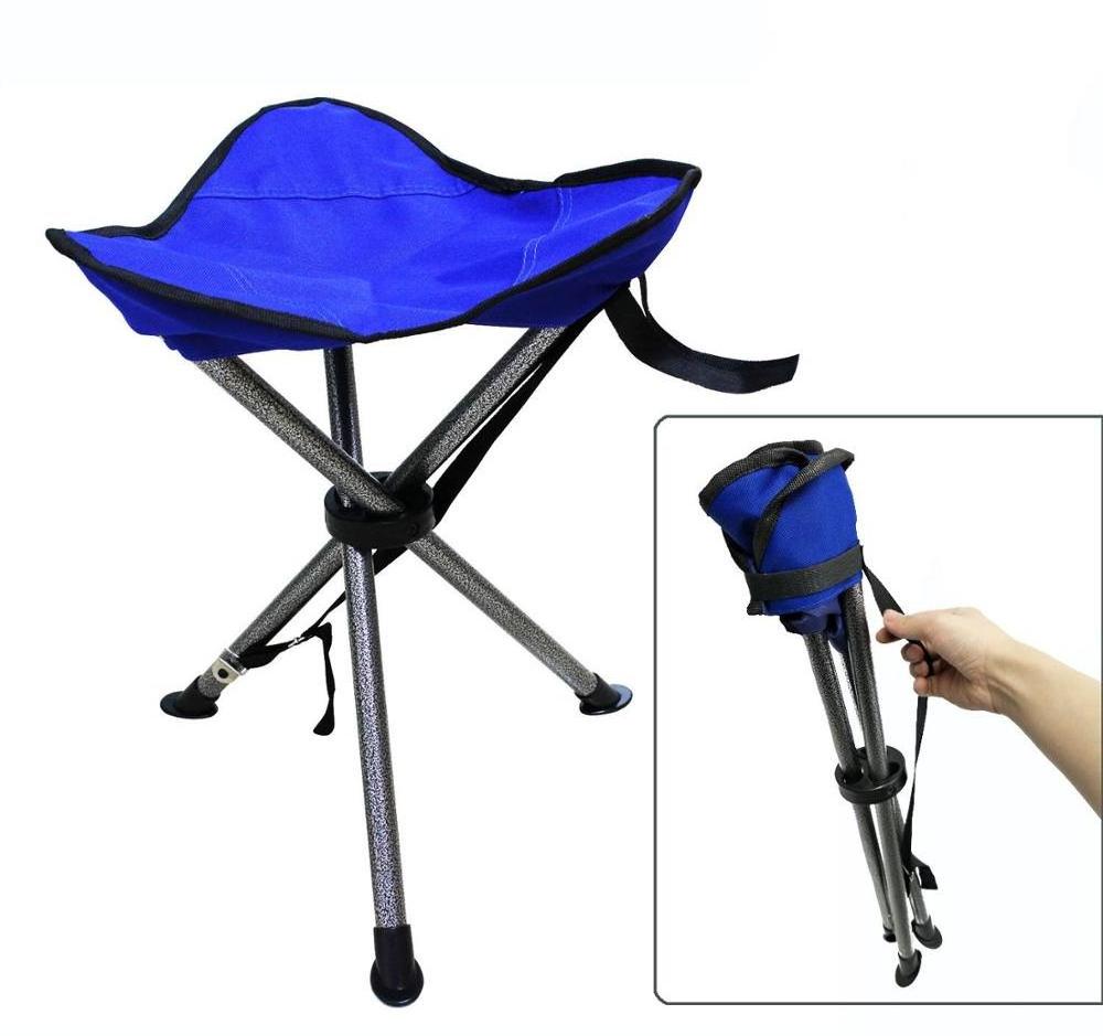 GSD Outdoor Folding Stool Slacker Chair Lightweight Foot Rest Seat for Camping Fishing Hiking Travel Beach Stool Chair