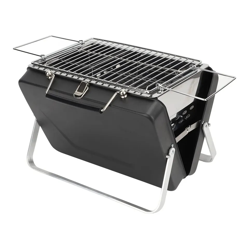 Portable Charcoal BBQ Grill Portable Charcoal Grill Non-Stick BBQ Grid Handheld Stainless Steel Park Grills For Outdoor Picnic