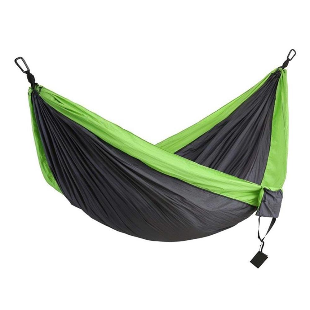 GSD Outdoors Lightweight Portable Nylon Parachute Double Tree Straps Travel Camping Hammock Bed Outdoor Camping Hammock Bed